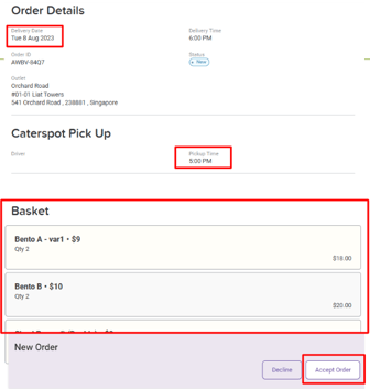 CaterSpot For Merchant Mobile App