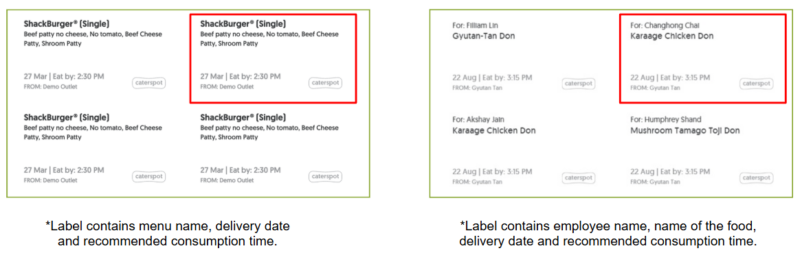 Be Helpful Label Examples How to get labels for food items?
